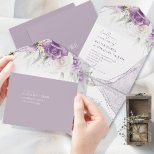 Floral Sparkles Wedding Mauve ID889