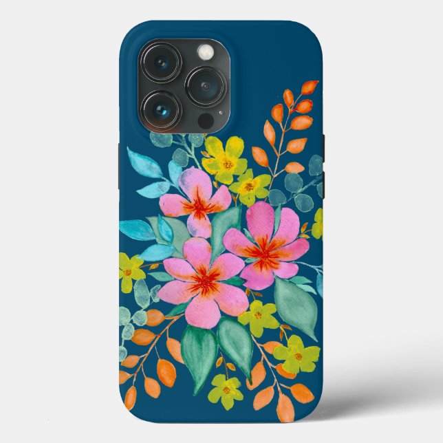 Floral Spritz Cell Capa de telefone (Verso)