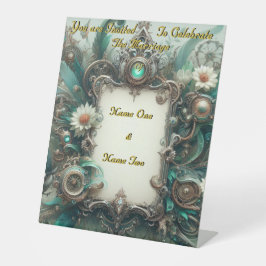 Floral Steampunk Wedding Green e Silver