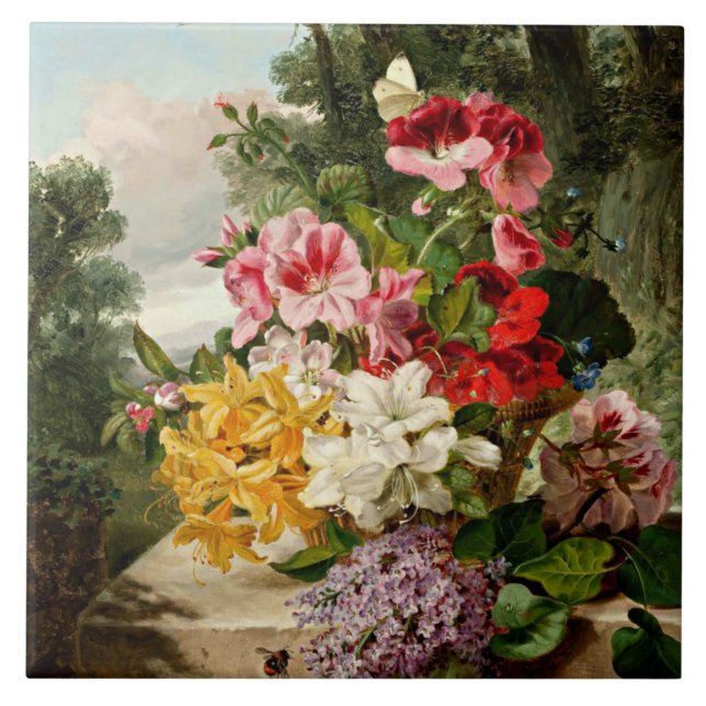 Floral Still Life, pintura de arte, (Frente)