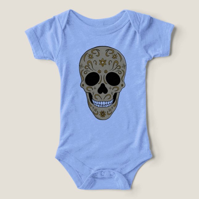 Floral Sugar Skull Dia de los Muertos (Design frontal)