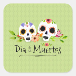 Floral Sugar Skulls Dia de Muertos | Adesivo