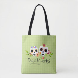 Floral Sugar Skulls Dia de Muertos | Bolsa Tote