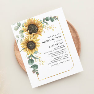 Floral Sunflower Eucalyptus Chá de panela Invite