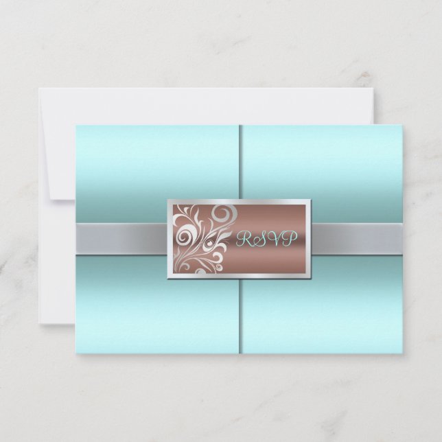 Floral Swirls Wedding RSVP (Frente)