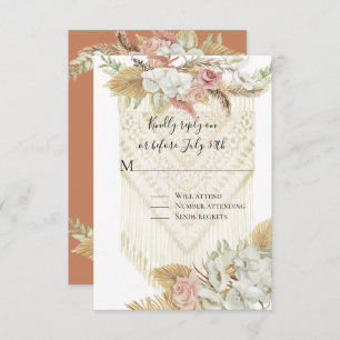 Floral Terra Cotta Pampas Grass Rosa Greenery RSVP