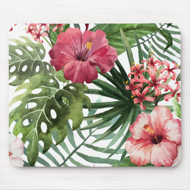 | floral tropical bonito & elegante Mousepad (Frente)