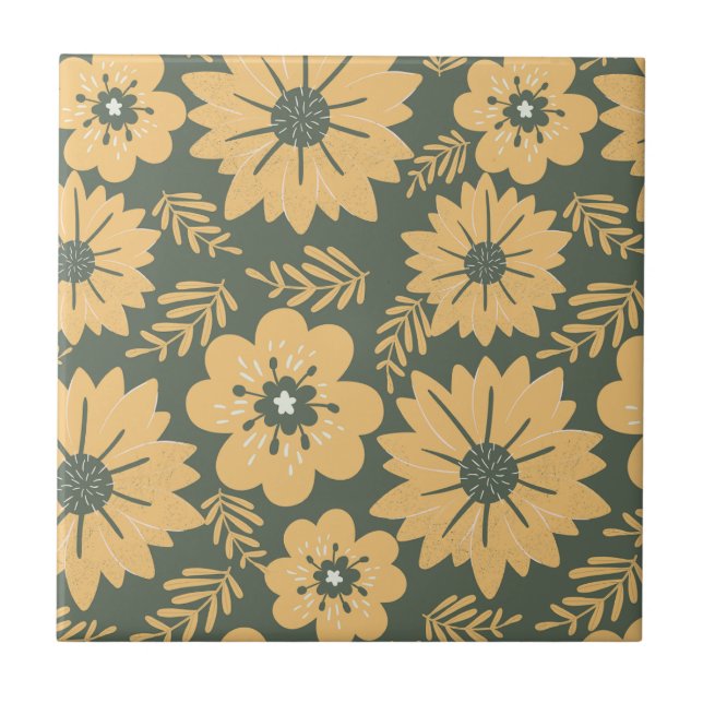 Floral Verde Amarelo Retroativo (Frente)