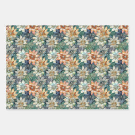Floral Verde Branco Pêssego