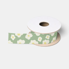 Floral verde e branco