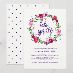 Floral vibrante  Convite para pulverização de be