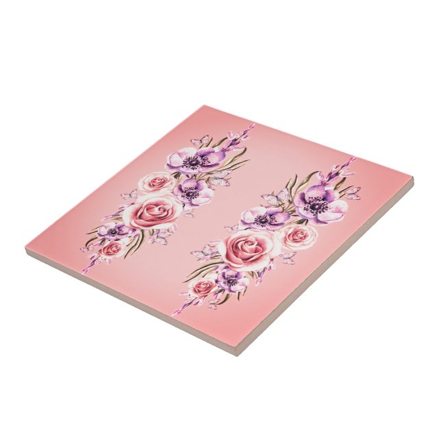 Floral Vintage Azulejo cerâmico (Lateral)