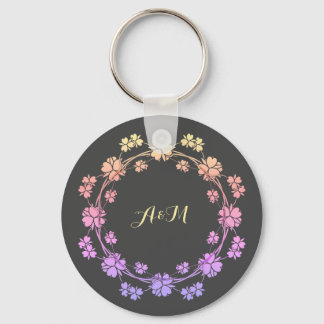 Floral vintage real Chaveiro