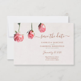 Floral Watercolor Rosas Terracotta Wedding
