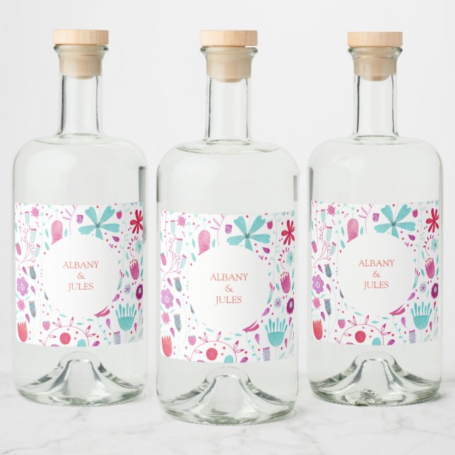 Floral Watercolor Wedding (Garrafas)