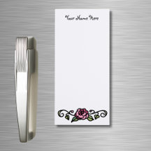 Floral Whimsical Desenhado À Mão, De Vidro Rosa