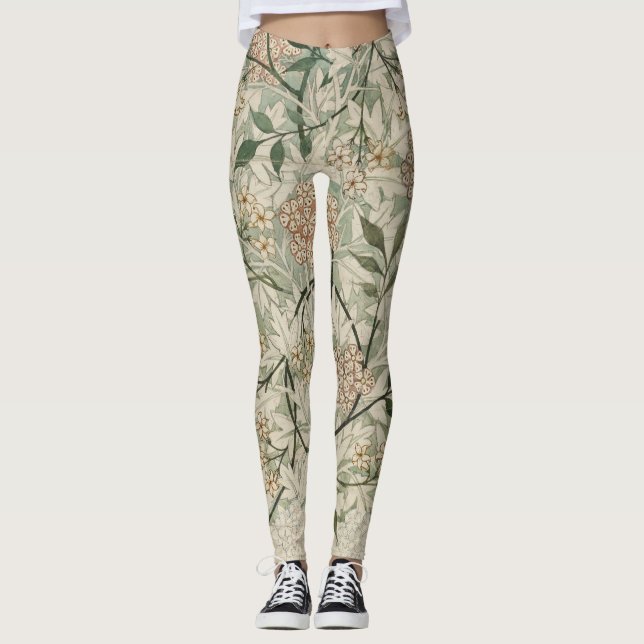 Floral William Morris Medway Leggings (Frente)