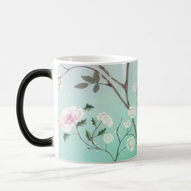 floralBlack na moda/branco caneca Morphing de 325 (Esquerda)