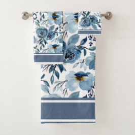 Florals Blue Cabbage Rosa Toalha