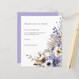 Florals Foliage Foliage Lilac Casamento Obrigado