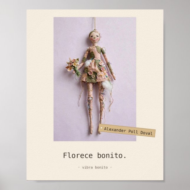 Florece bonito — Brinquedos de Tecido Poster (Frente)
