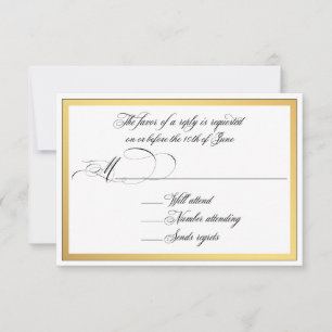 Floreios de Letra Elegante para Casamento RSVP