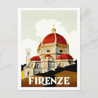Florença, Itália, cartão postal de viagem vintage