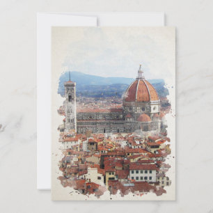 Florence Itália Watercolor Art