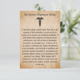 Florence Nightingale Pledge for Nurss Flat Card