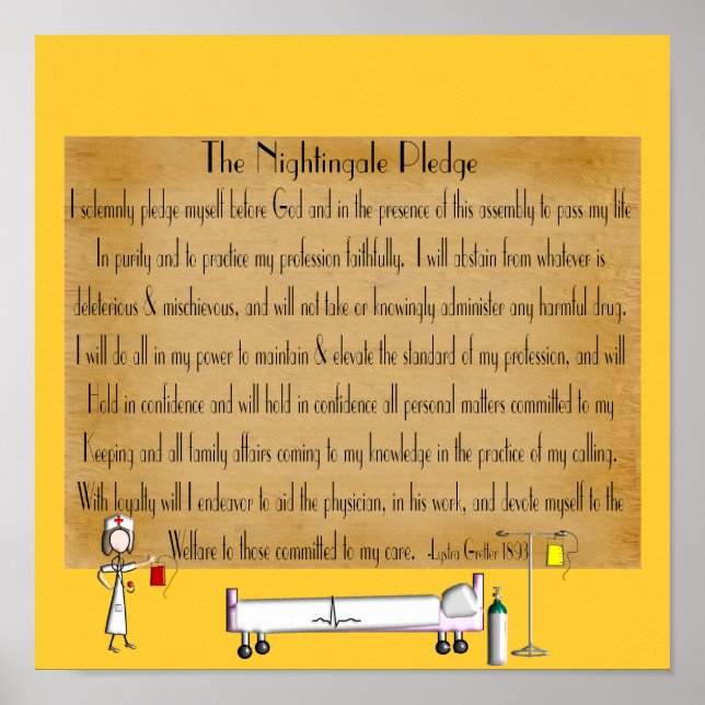 Florence Nightingale Pledge Poster (Frente)