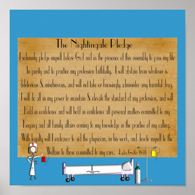 Florence Nightingale Pledge Poster (Frente)