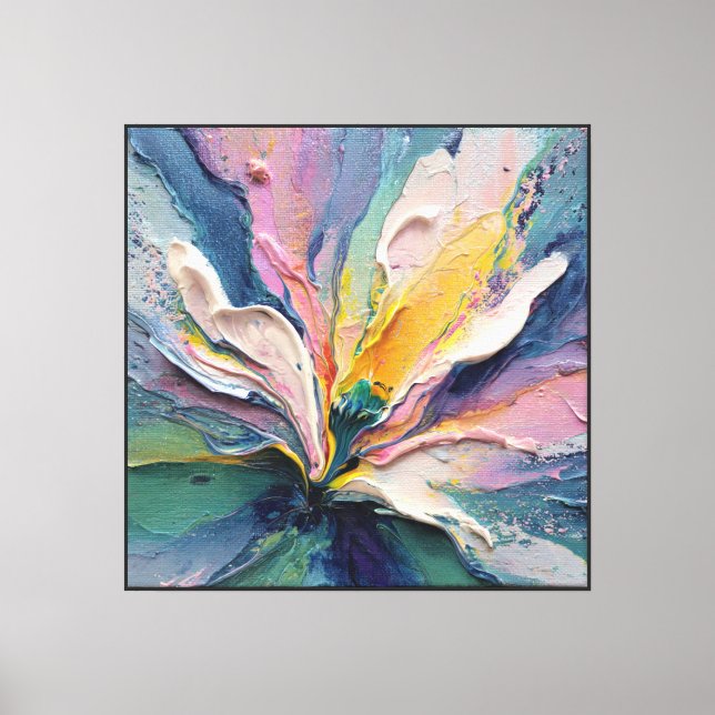 Flores Abstratas Canvas Colorburst Bloom (Frente)