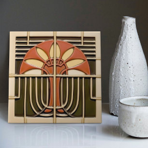 Flores Abstratas do Movimento Arts Crafts de Meado