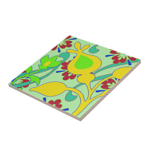 Flores abstratas Funky do vintage