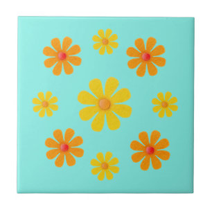 Flores alaranjadas e amarelas do primavera para a