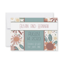 Flores Alegres Inspiração RSVP Simples Elegante