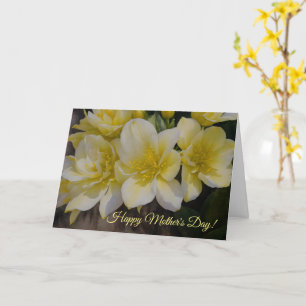 Flores Amarelas Arte Floral Cartão do Dia das Mães