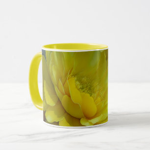 Flores Amarelas bonito Fecham Taça de Caneca