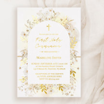 flores amarelas brancas Primeira Comunhão Santa