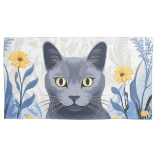 Flores Amarelas do Gato Azul Russo