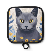 Flores Amarelas do Gato Azul Russo