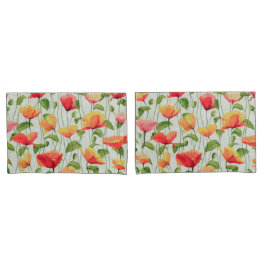 Flores Amarelas e Cor Vermelha Cor de Água Elegant