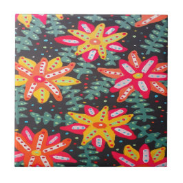 Flores Amarelas e Laranja Negras na Ala Negra