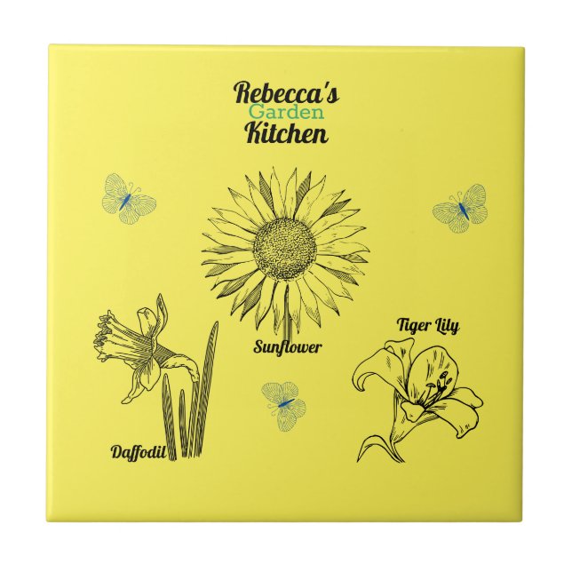 Flores Amarelas Ilustradas (Frente)