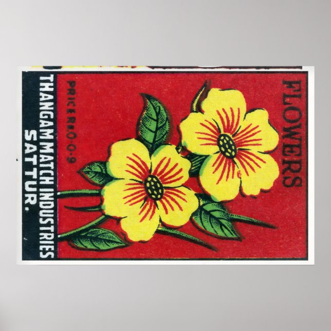 Flores Amarelas - Impressão Caixa de Fósforos - Ar (Frente)