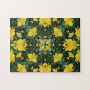 Flores Amarelas - Padrão criativo - Quebra-cabeça
