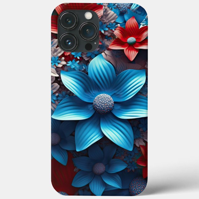 FLORES AMERICANAS AZUIS BRANCOS VERMELHOS PATRIÓTI (Verso)