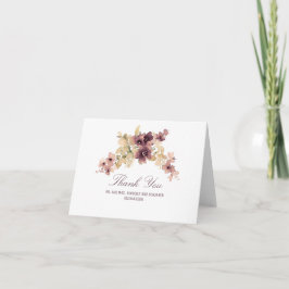 Flores Aquarela Vintage Agradecimento Casamento
