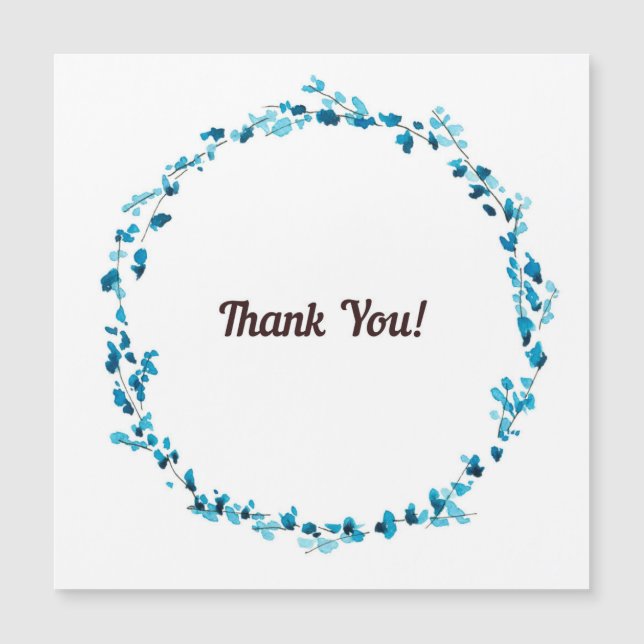 Flores aquarelas azuis (Frente)