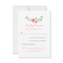 flores aquáticas casamento Cartões RSVP